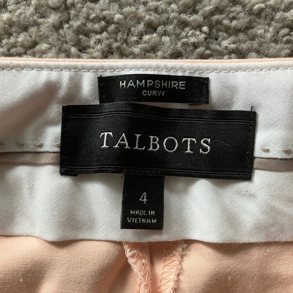 Talbots Hampshire ankle pant in peach color - Picture 2 of 5